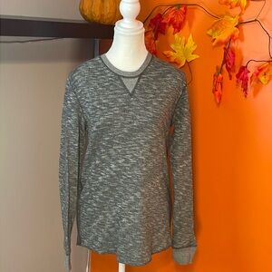 Lucky Brand grey crew neck pullover shirt-Sz S